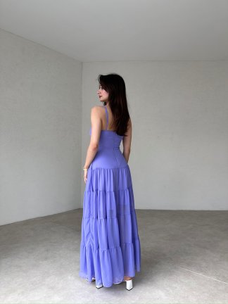 CARLETON Maxi Elbise 2411 - Lila - 3