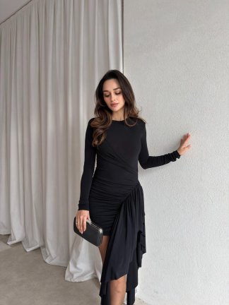 CARLOTTA Mini Elbise 8690 - Siyah - 3