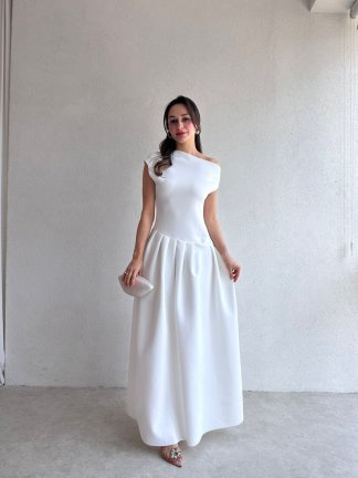 CARRİLLO Maxi Elbise 7808 - Beyaz - 2