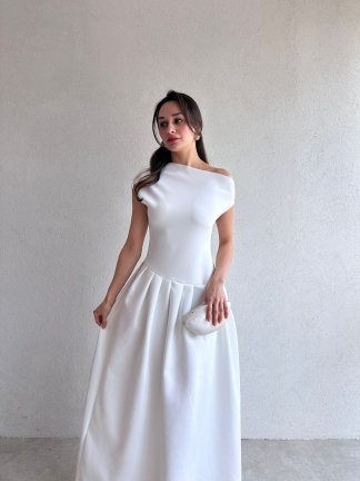 CARRİLLO Maxi Elbise 7808 - Beyaz 