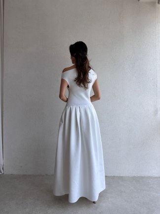 CARRİLLO Maxi Elbise 7808 - Beyaz - 3