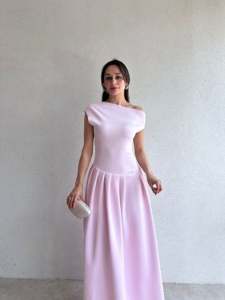 CARRİLLO Maxi Elbise 7808 - Pudra - 1