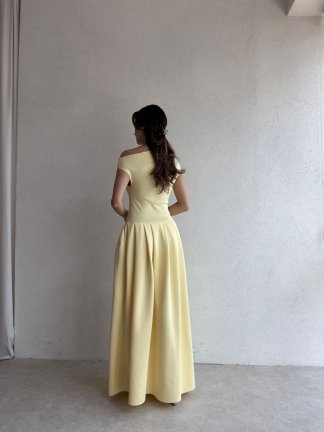CARRİLLO Maxi Elbise 7808 - Sarı - 3