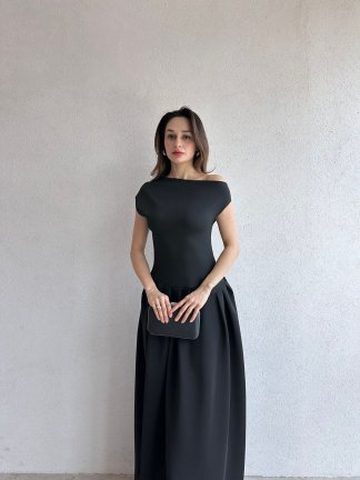 CARRİLLO Maxi Elbise 7808 - Siyah 