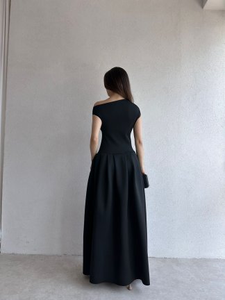 CARRİLLO Maxi Elbise 7808 - Siyah - 3