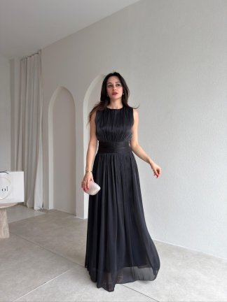 CASANDRA Maxi Elbise 5477 - Siyah 