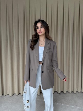 CASERTA Ceket 9873 - Kahverengi 