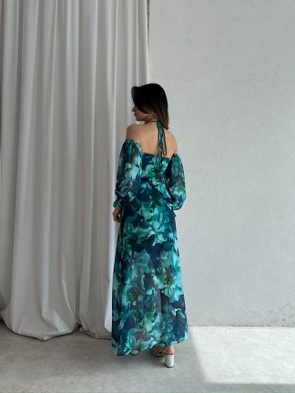 CATRİNA Maxi Elbise 6395 - Yeşil - 4