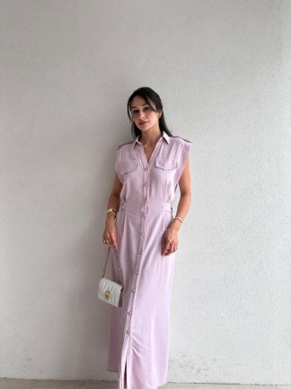 CELEBRİTY Maxi Elbise 8429 - Lila 