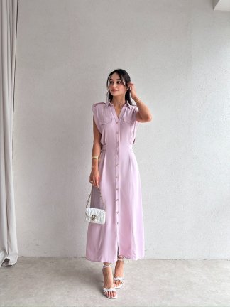 CELEBRİTY Maxi Elbise 8429 - Lila 