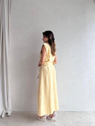 CELEBRİTY Maxi Elbise 8429 - Sarı - 3
