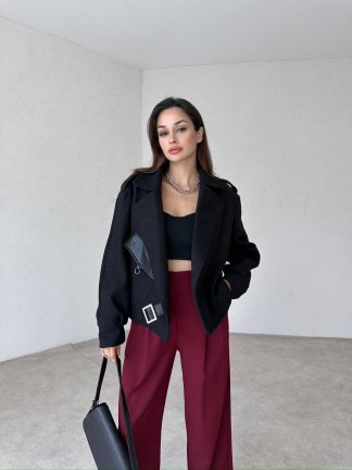 Cep Detaylı CLARA Ceket 9488 - Siyah - 1