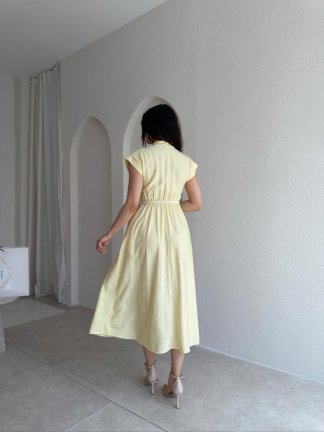 CHAPTER Midi Elbise 7588 - Sarı - 3