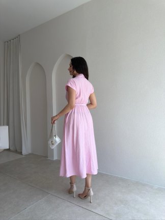 CHAPTER Midi Elbise 7588 - Pembe - 3