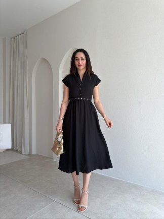 CHAPTER Midi Elbise 7588 - Siyah - 1