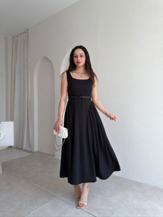 CHİARA Midi Elbise 3512 - Siyah - 1