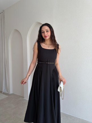 CHİARA Midi Elbise 3512 - Siyah - 2