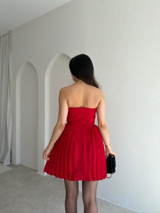 CHİKO Mini Elbise 5495 - Kırmızı - 3