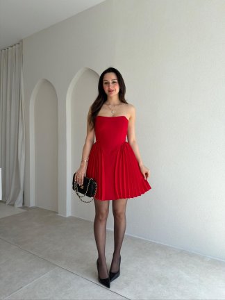 CHİKO Mini Elbise 5495 - Kırmızı - 2