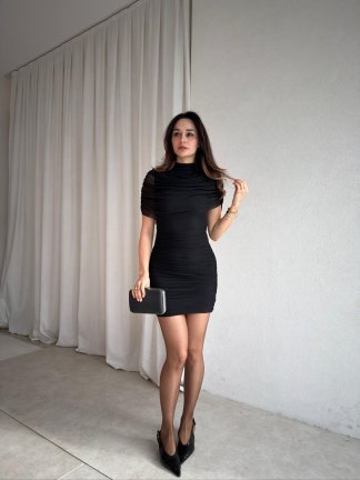 CHİP Mini Elbise 8857 - Siyah - 2