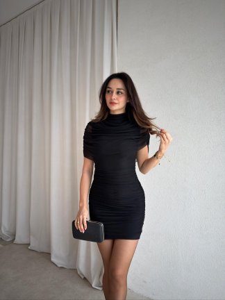 CHİP Mini Elbise 8857 - Siyah - 1