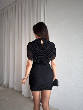 CHİP Mini Elbise 8857 - Siyah - 3