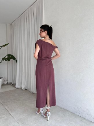 CHOOSE Elbise 8016- Gül Kurusu - 3