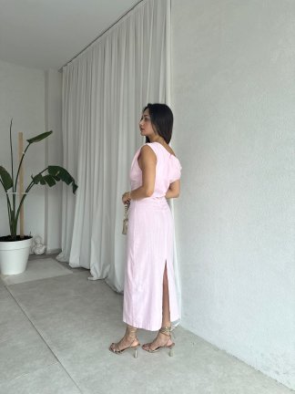 CHOOSE Elbise 8016- Pembe - 3
