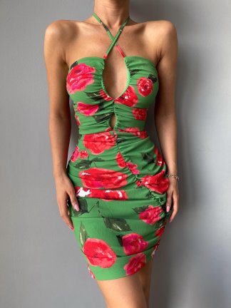 PAULİNE Elbise 4488 - Yeşil - 2