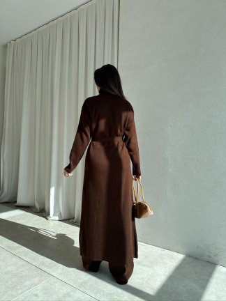 CİEL Triko Üçlü Takım 8418 - Acı Kahve - 4