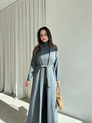 CİEL Triko Üçlü Takım 8418 - Füme - 2