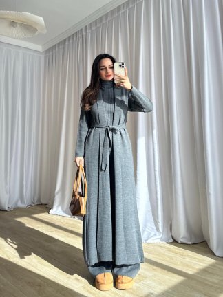 CİEL Triko Üçlü Takım 8418 - Füme - 3