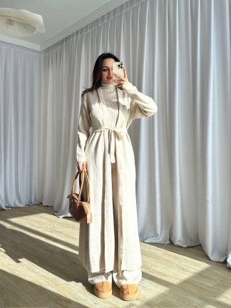 CİEL Triko Üçlü Takım 8418 - Taş - 3