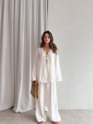 Çizgili VİBER Takım 9201 - Beyaz - 2