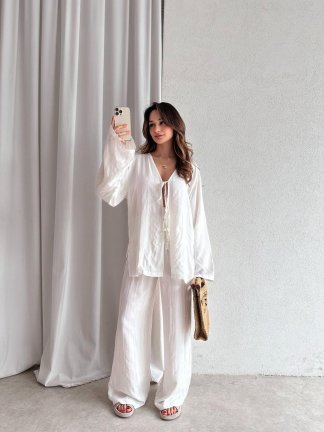 Çizgili VİBER Takım 9201 - Beyaz - 3