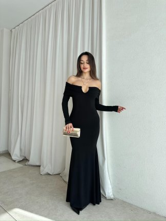 CLARET Maxi Elbise 8277 - Siyah - 3
