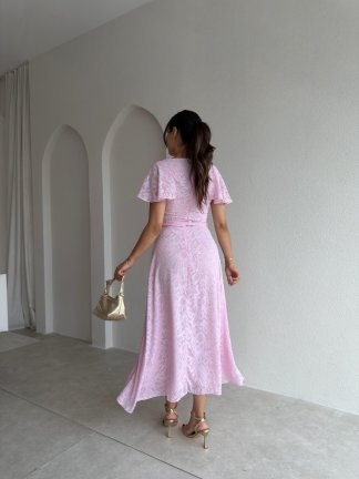 CLARİA Midi Elbise 3625 - Pembe - 3