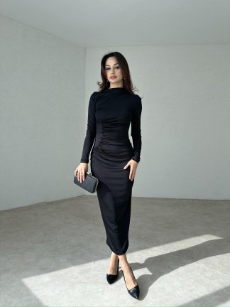 CLARK Midi Elbise 2463 - Siyah - 2