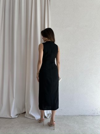 CLESİ Midi Elbise 4567 - Siyah - 3