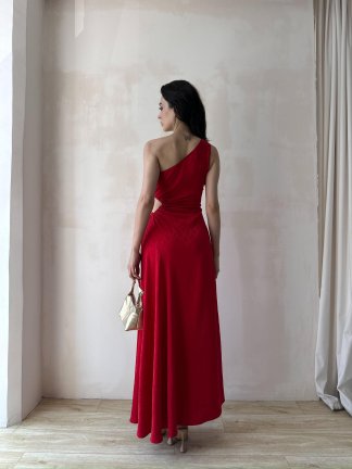 CLEVER Maxi Elbise 6886 - Kırmızı - 3