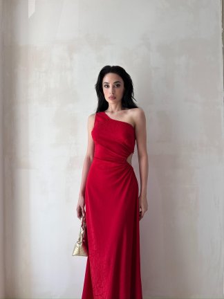 CLEVER Maxi Elbise 6886 - Kırmızı 