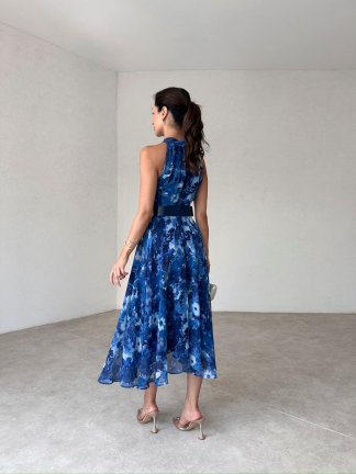 COLİSNA Midi Elbise 2990 - Mavi - 3