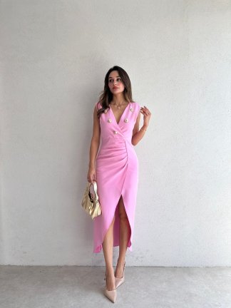 COMET Maxi Elbise 8750 - Pembe - 2