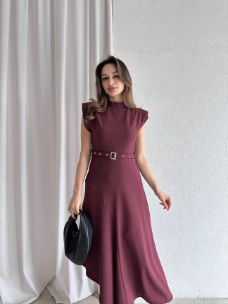 COMMON Midi Elbise 6747 - Bordo 