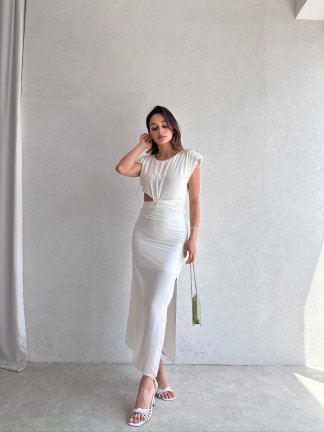 COPERNİCUS Midi Elbise 9222 - Beyaz - 2