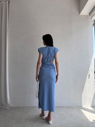 COPERNİCUS Midi Elbise 9222 - Mavi - 3