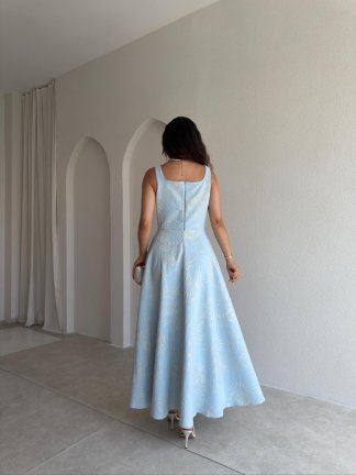 CORDOVA Maxi Elbise - 0714 - Bebe Mavisi - 3