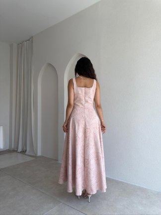 CORDOVA Maxi Elbise - 0714 - Pudra - 3