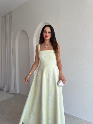 CORDOVA Maxi Elbise - 0714 - Sarı - 2