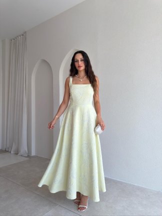 CORDOVA Maxi Elbise - 0714 - Sarı - 1